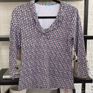 J. McLaughlin Durham Ruffle Shirt S